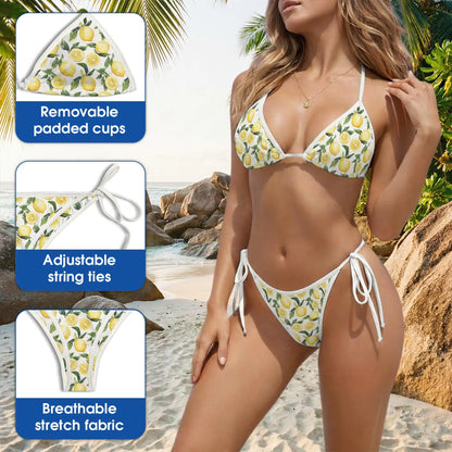 Lemon Bikini Set – Citrus Fruit Two Piece Swimsuit | Netecom