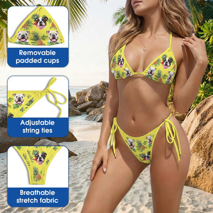 English Bulldog Bikini Set – Tropical Dog Lover Two Piece Swimsuit | Netecom