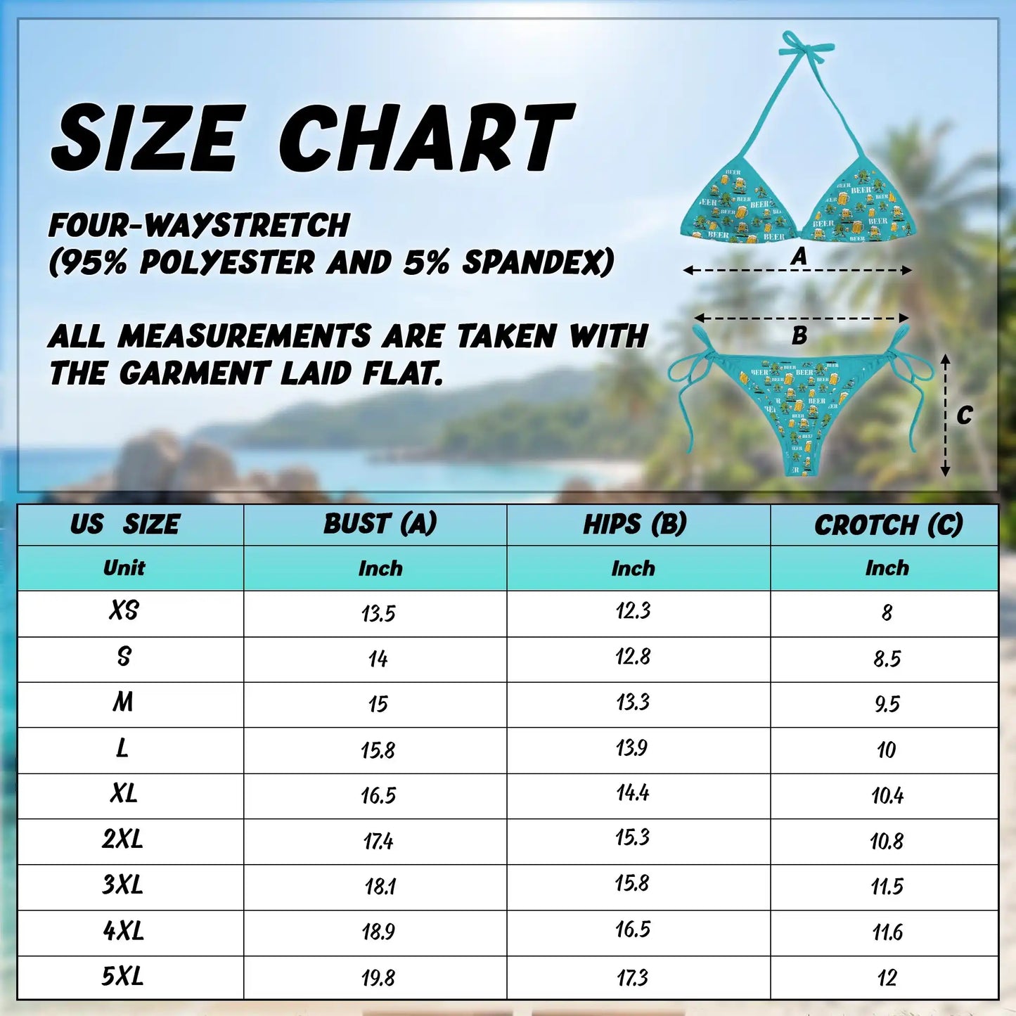 Funny Beer Bikini Set for Women, Two Piece Swimsuit, Beer Lover Beachwear | Netecom