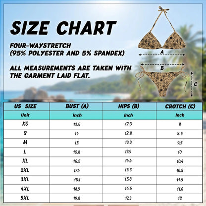 Moon and Sun Bikini Set for Women, Two Piece Swimsuit, Celestial Boho Beachwear | Netecom
