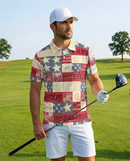 Independence Day Patriotic Polo Shirt for Men | Netecom