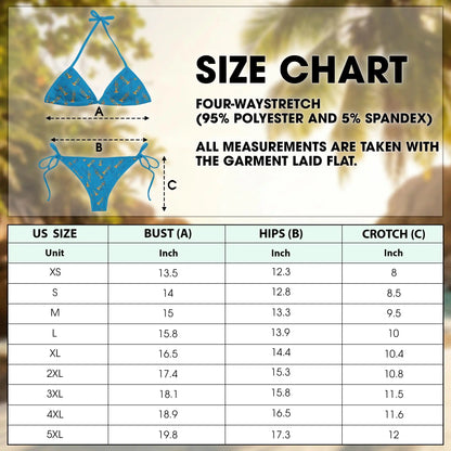 Trombone Pattern Bikini Set – Musical Two Piece Swimsuit | Netecom