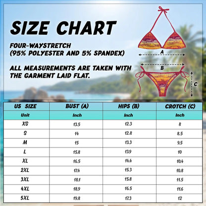 Tropical Coyote Bikini Set for Women, Two Piece Swimsuit, Desert Wildlife Beachwear | Netecom