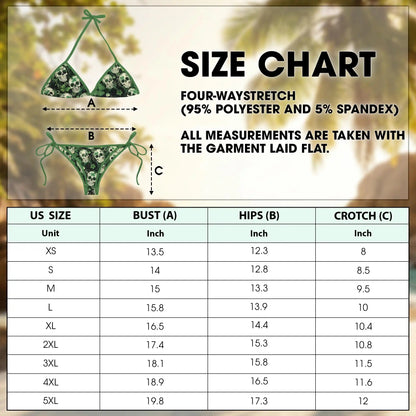 Shamrock Skull Bikini Set – Gothic St. Patrick’s Day Two Piece Swimsuit | Netecom