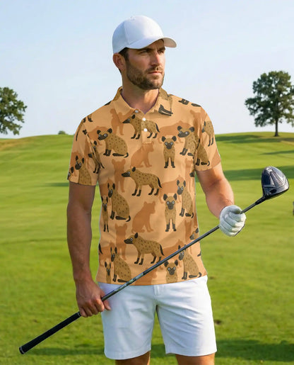 Hyena Polo Shirt – African Wildlife Print | Netecom