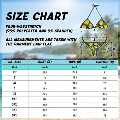 Tropical Softball Bikini Set for Women, Two Piece Swimsuit, Tropical Sports Beachwear | Netecom