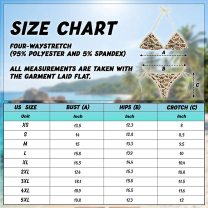 Vintage Butterfly Bikini Set for Women Two Piece Swimsuit – Butterfly Print | Netecom