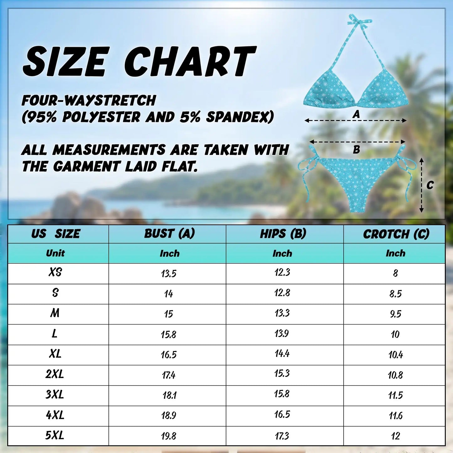 Snow Crystal Bikini Set for Women, Two Piece Swimsuit, Winter Snowflake Beachwear | Netecom