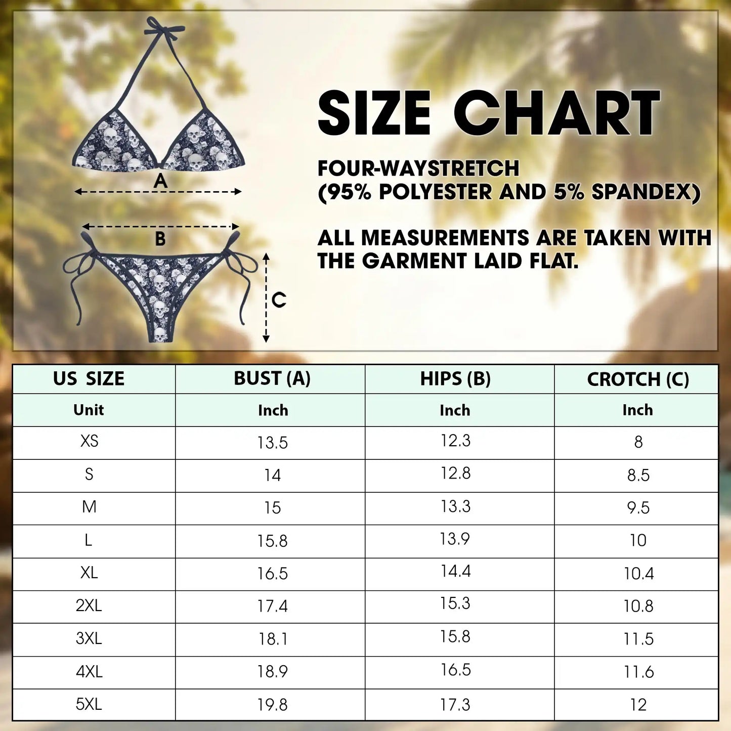 Gothic Skull Bikini Set for Women, Two Piece Swimsuit, Edgy Beachwear | Netecom