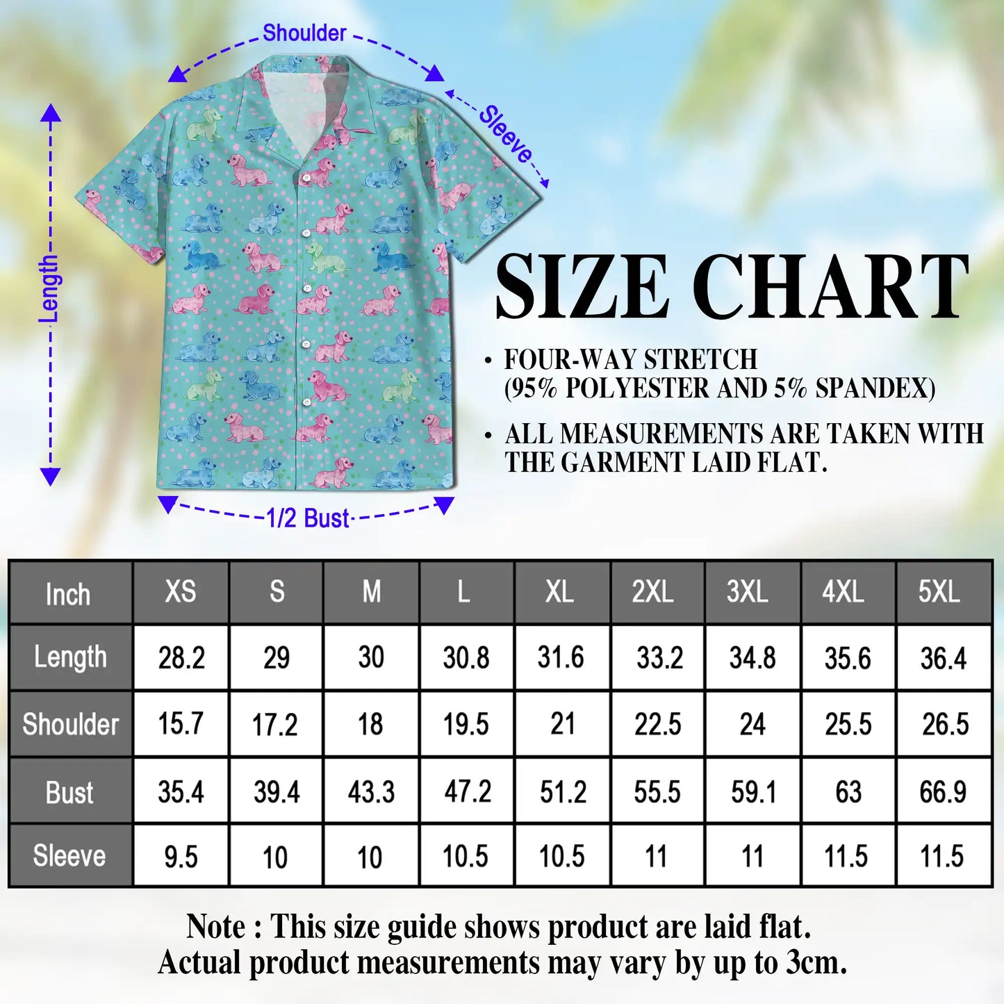 Dachshund Hawaiian Shirt For Men| Netecom