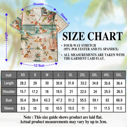 Corgi Beach Hawaiian Shirt – Tropical Surf Print | Netecom
