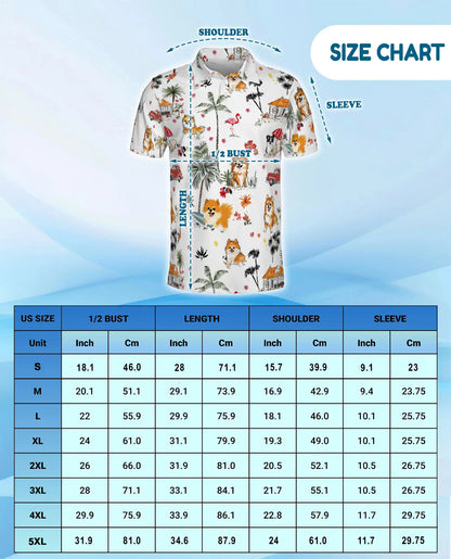 Tropical Cats Hawaiian Polo Shirt for Men – Colorful Island Design | Netecom