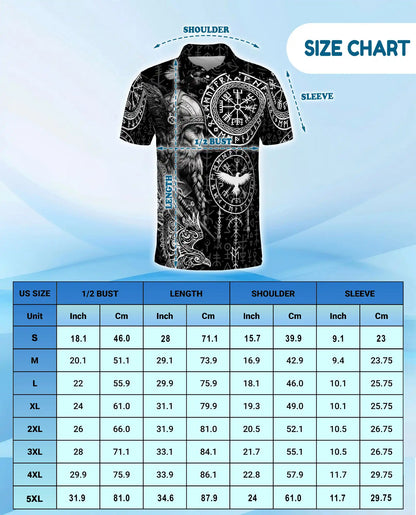 Viking Warrior Polo Shirt for Men – Norse Mythology Style | Netecom