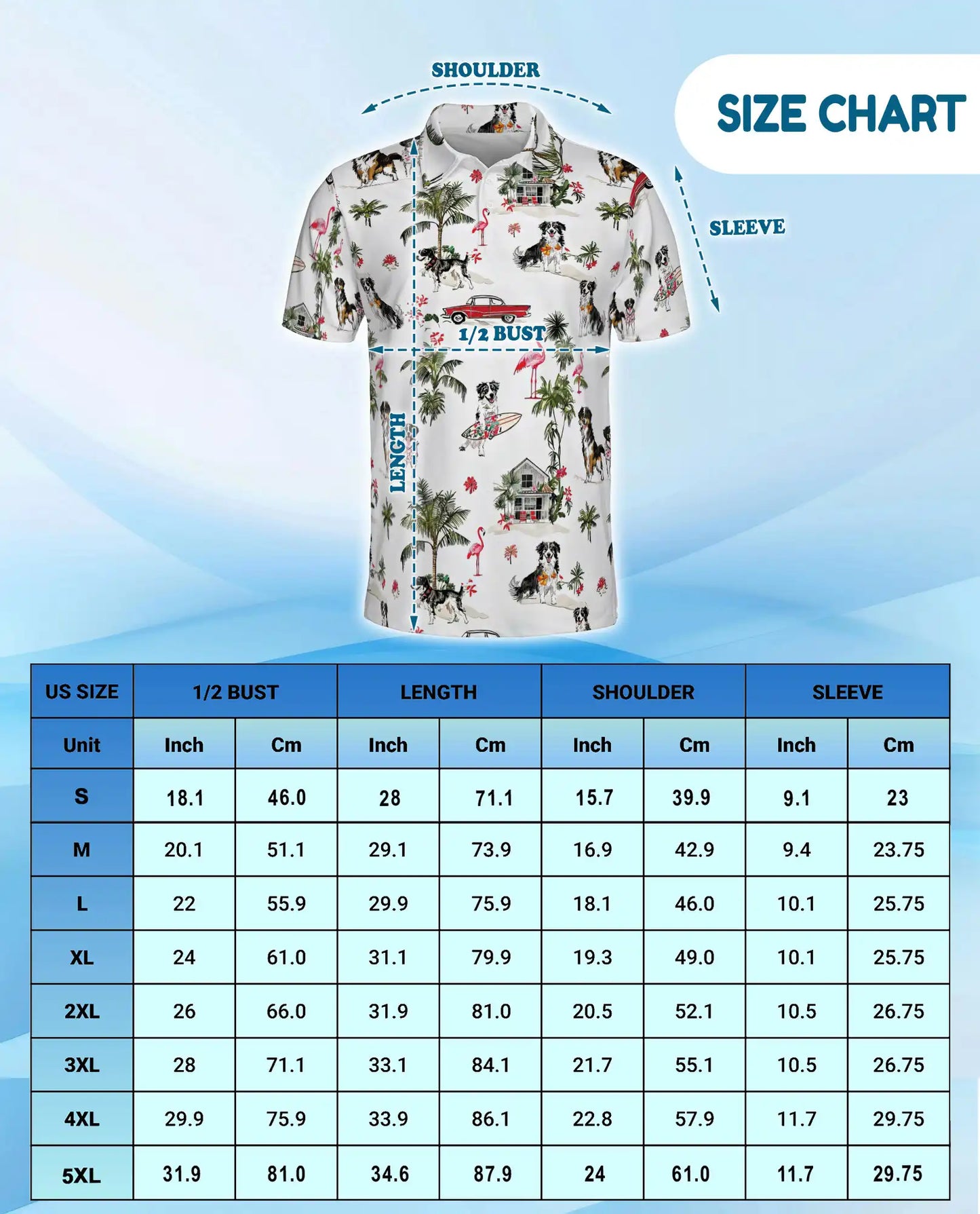 Bernese Mountain Dog Polo Shirt – Tropical Beach Print | Netecom