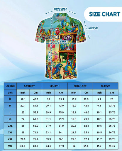 Parrot Tiki Bar Polo Shirt for Men – Tropical Party Style | Netecom