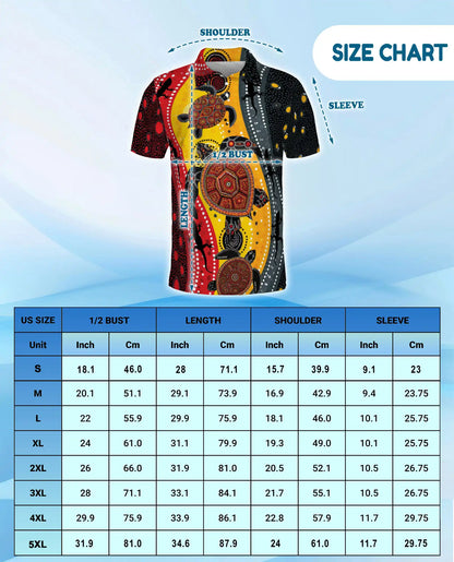 Turtle Dot Art Polo Shirt for Men – Aboriginal Inspired Style | Netecom