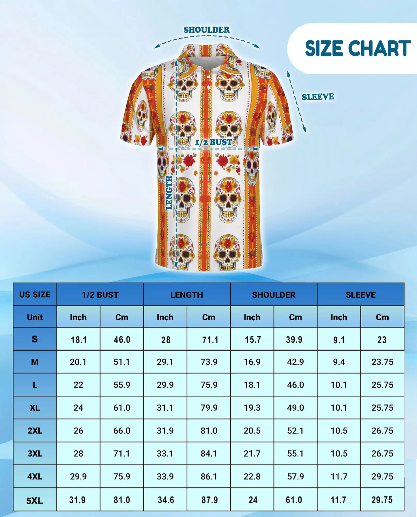 Floral Sugar Skull Polo Shirt - Day of the Dead Style | Netecom