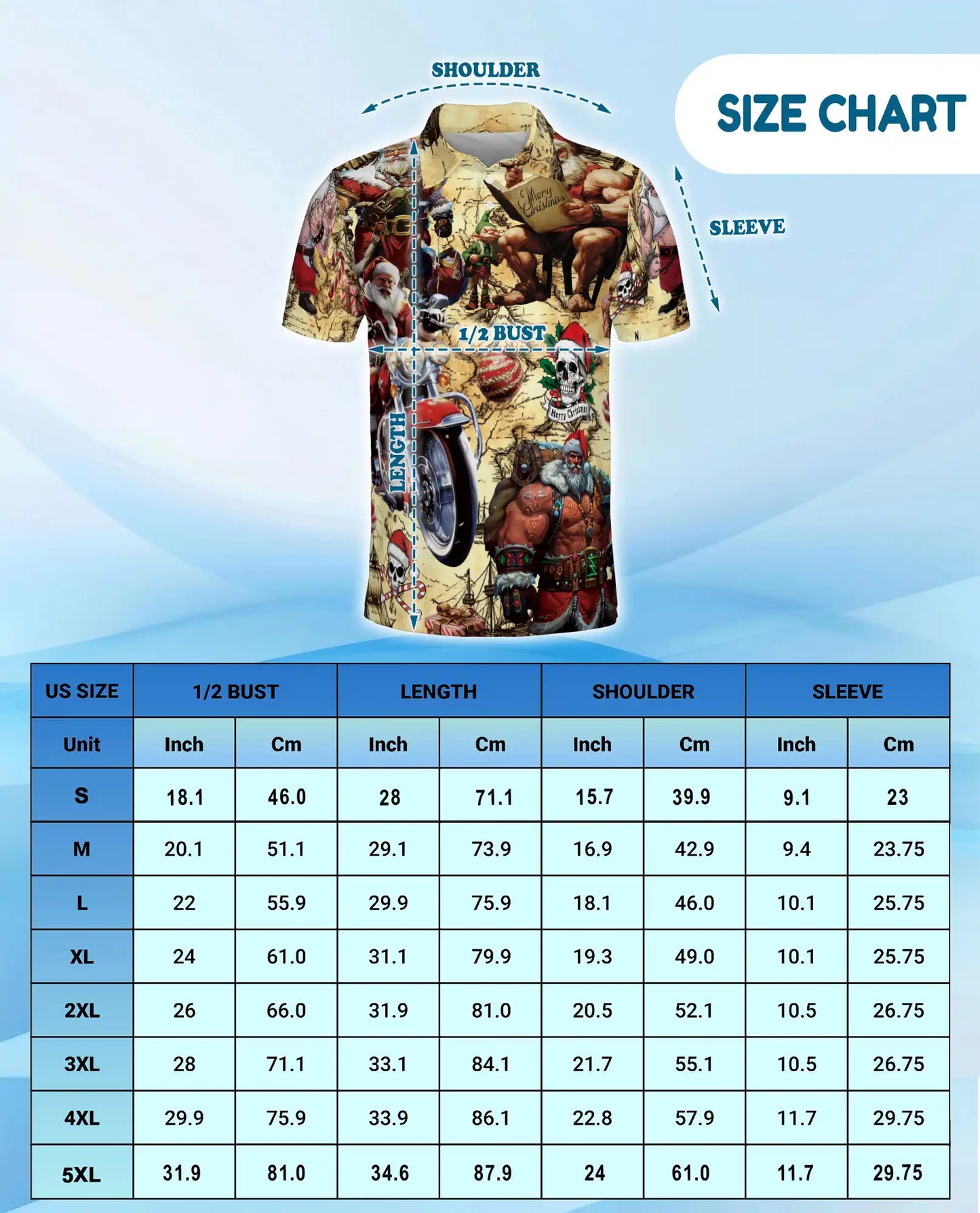 Santa Biker Polo Shirt for Men – Christmas Party Style | Netecom