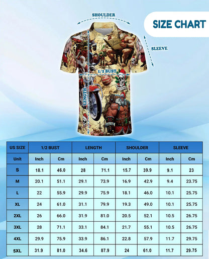 Santa Biker Polo Shirt for Men – Christmas Party Style | Netecom