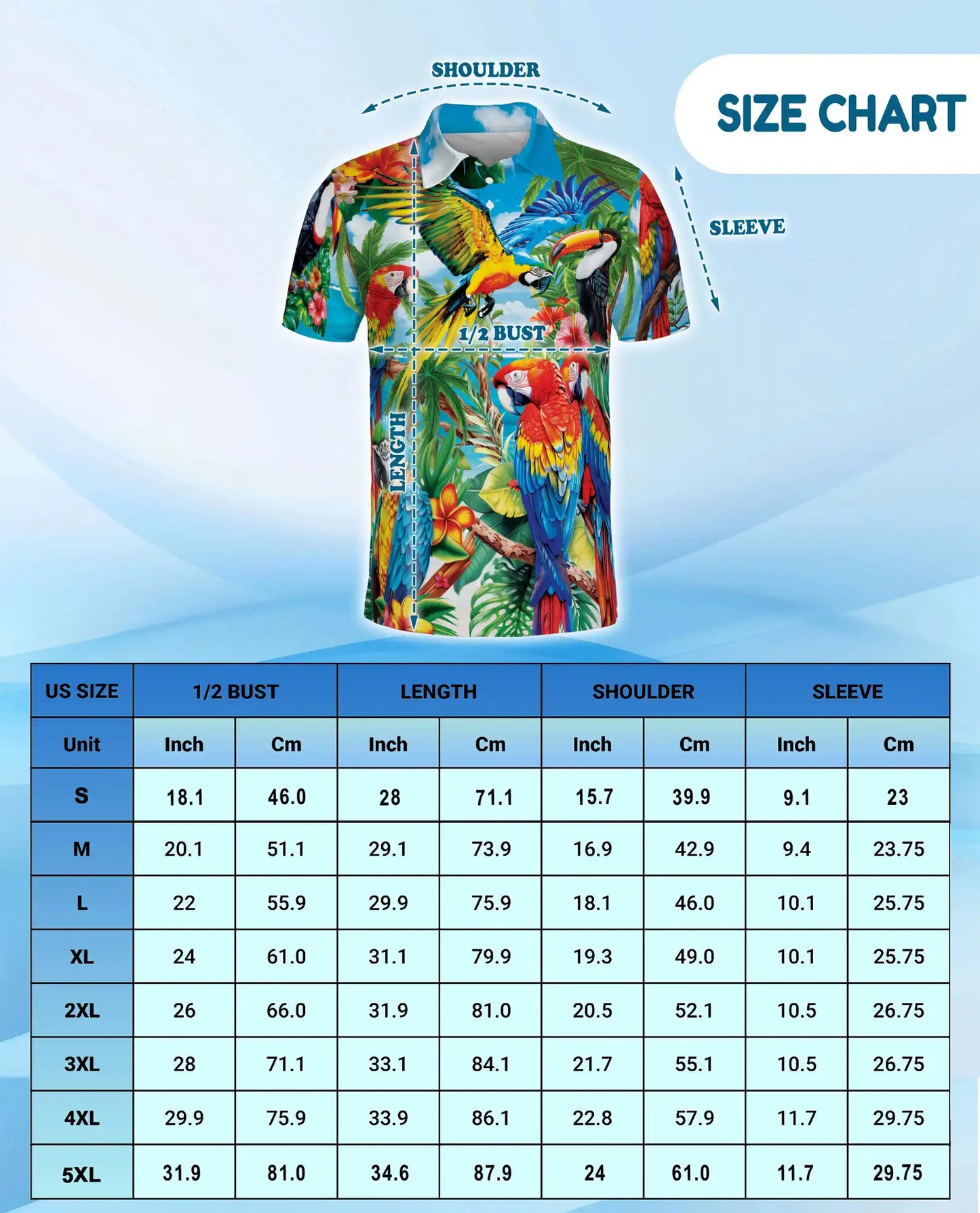 Tropical Parrot Polo Shirt for Men – Jungle Vacation Style | Netecom