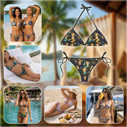 Beautiful Mermaid Bikini Set for Women, Two Piece Swimsuit, Fantasy Ocean Beachwear | Netecom