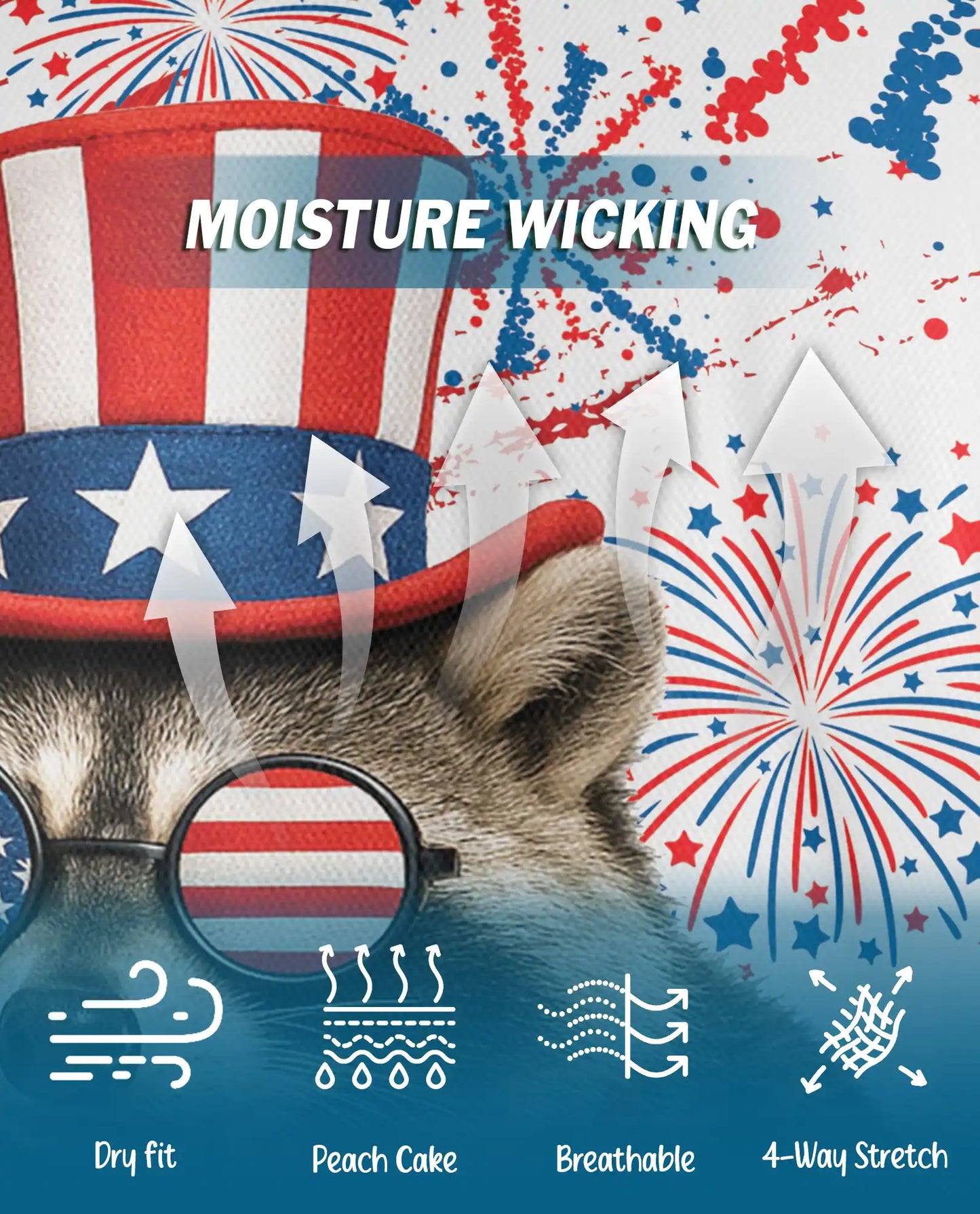 Patriotic Raccoon Polo Shirt for Men – USA Holiday Style | Netecom