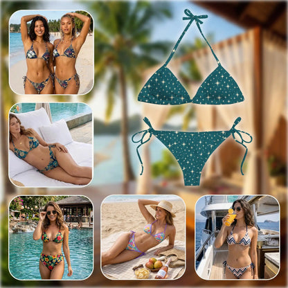Star Bikini Set for Women, Two Piece Swimsuit, Celestial Beachwear | Netecom