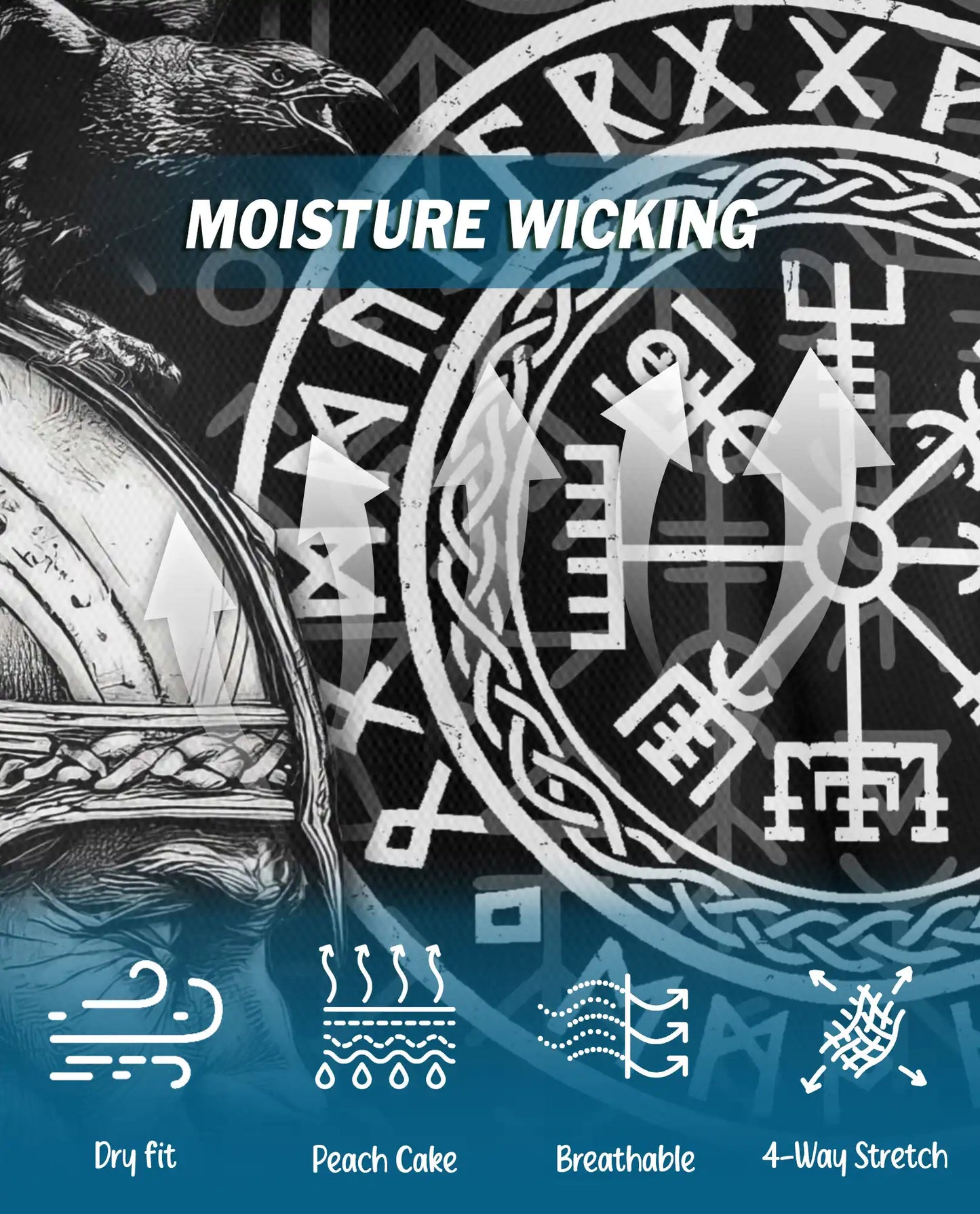 Viking Warrior Polo Shirt for Men – Norse Mythology Style | Netecom