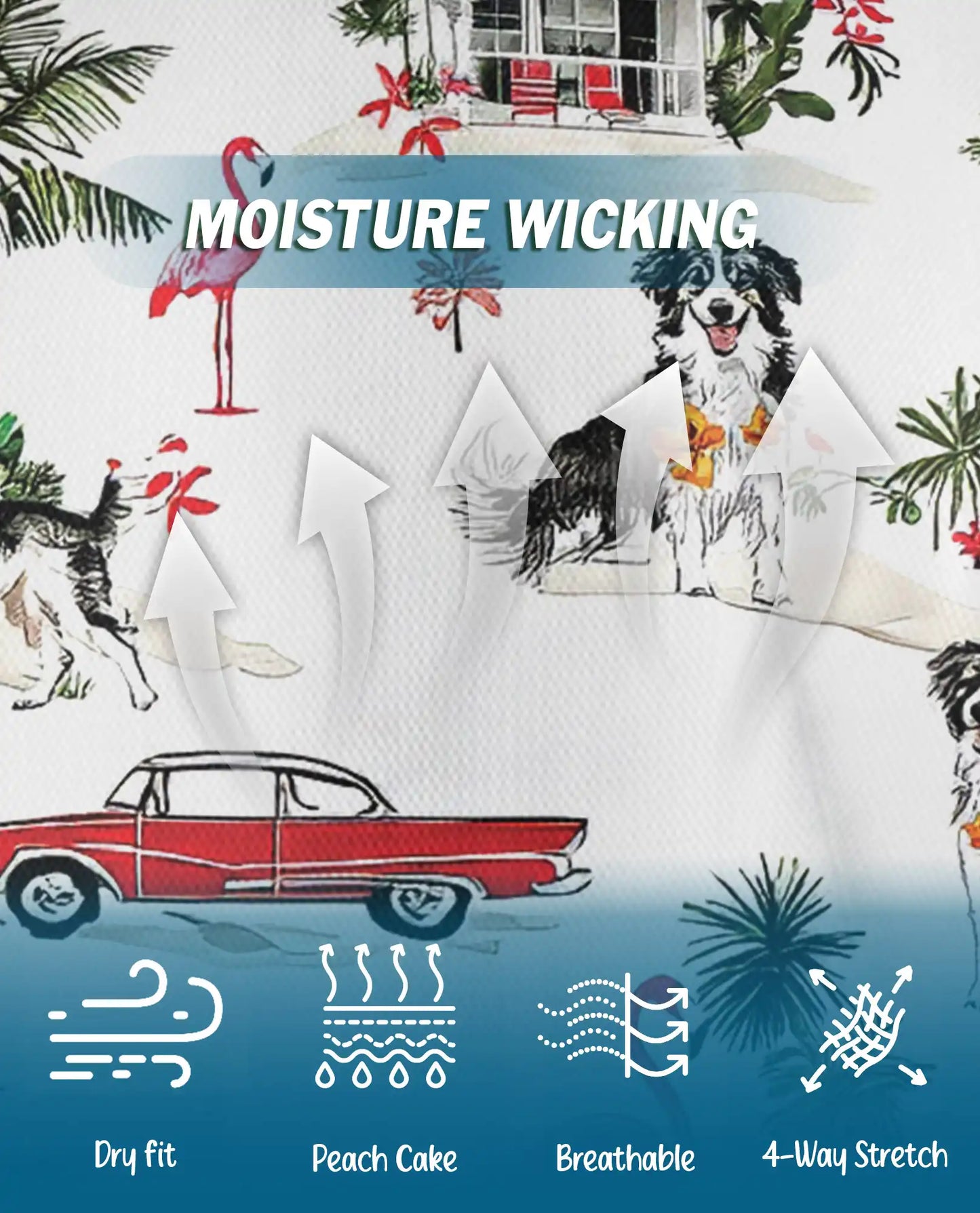 Bernese Mountain Dog Polo Shirt – Tropical Beach Print | Netecom