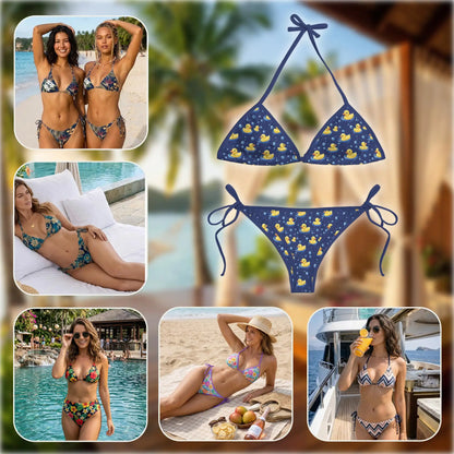 Yellow Duck Bikini Set for Women, Two Piece Swimsuit, Craft Beachwear | Netecom