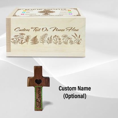 Netecom Personalized Bible Verse Box with 150 Scripture Cards & Custom Name Cross – Christian Faith Gift for Women, Religious Keepsake for Her, Meaningful Spiritual Encouragement