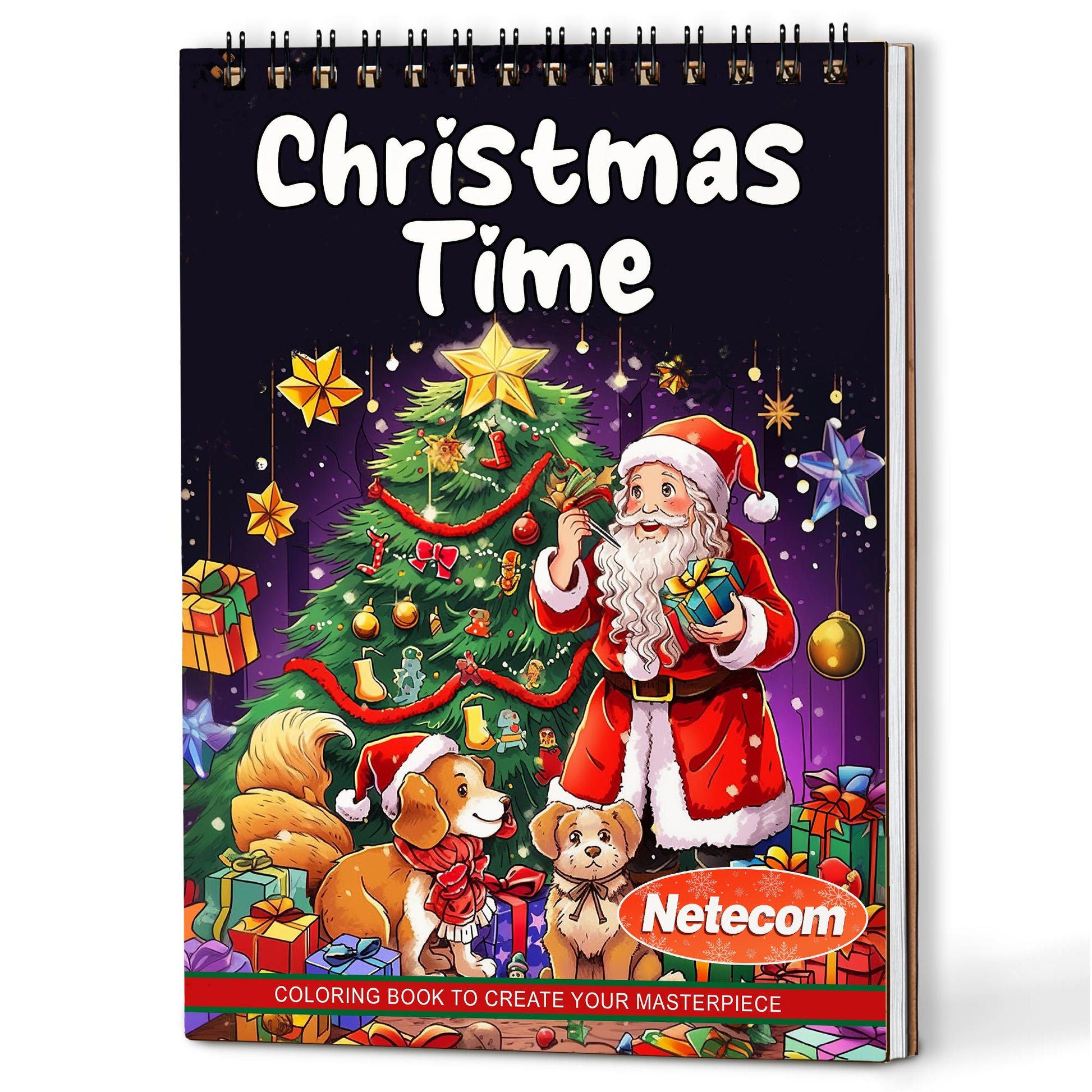 Netecom Christmas Time Coloring Book For Adults