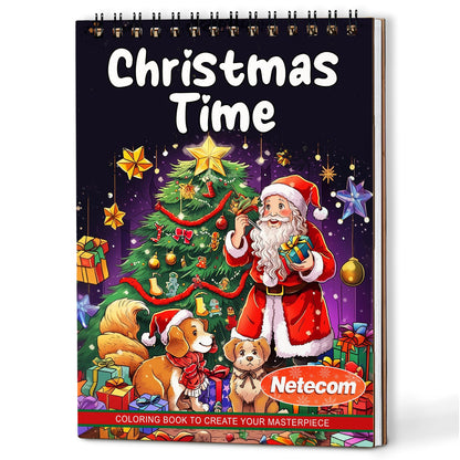 Netecom Christmas Time Coloring Book For Adults