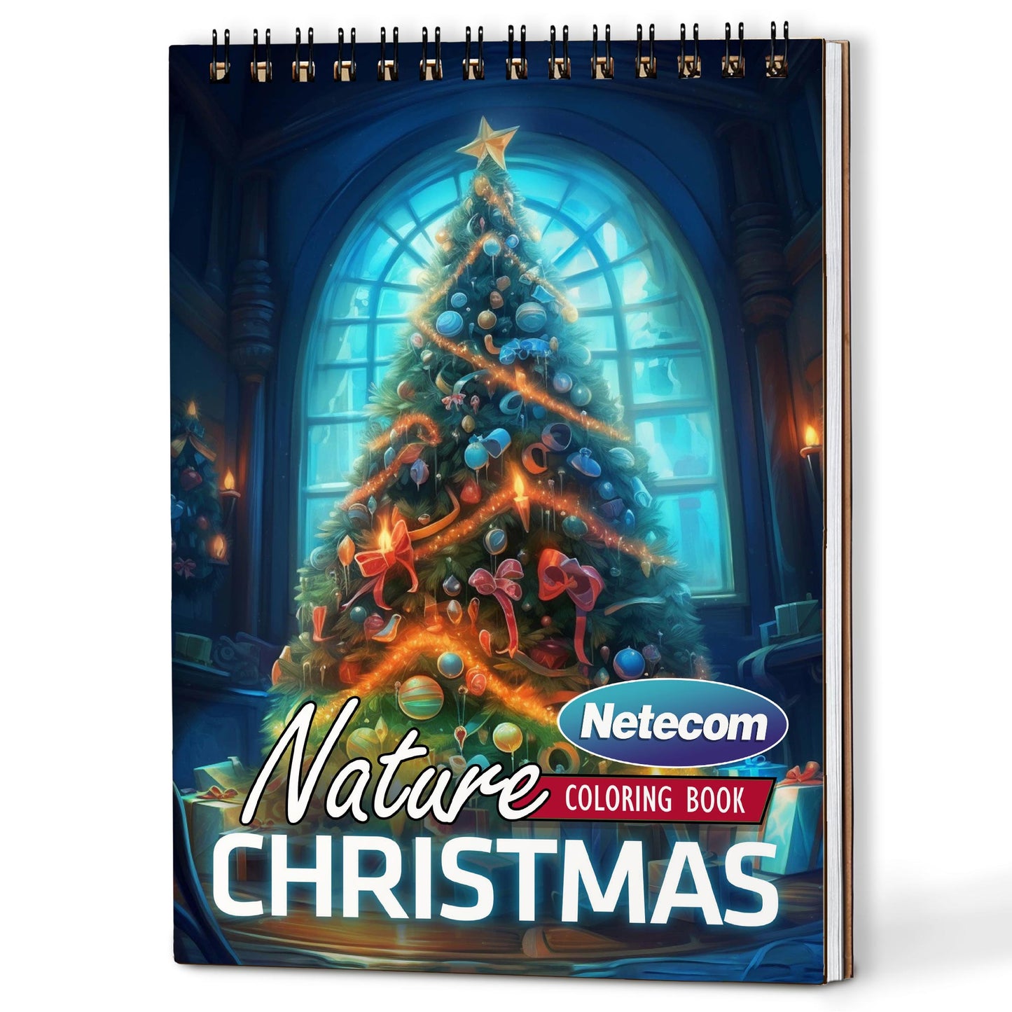 Netecom Christmas Nature Coloring Book For Adults