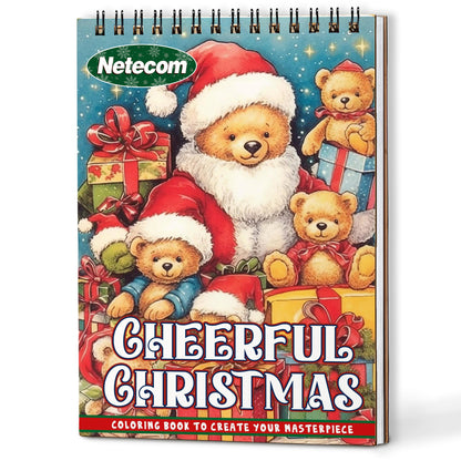 Netecom Cheerful Christmas Coloring Book For Adults