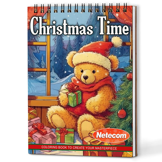 Netecom Christmas Time Coloring Book For Adults