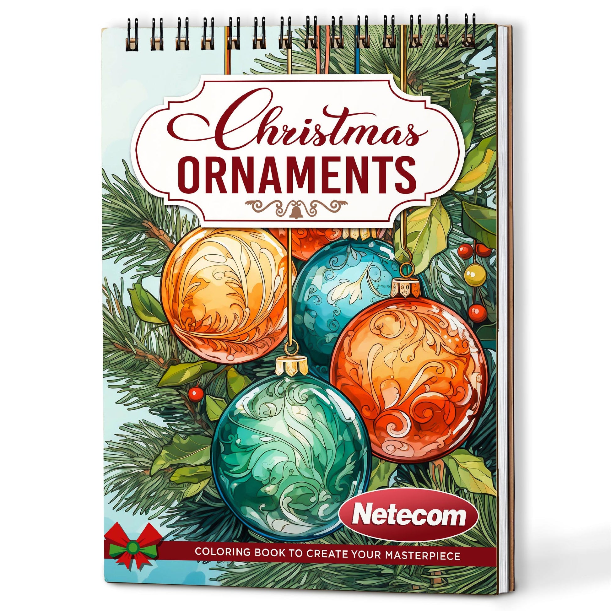 Netecom Christmas Ornaments Coloring Book For Adults