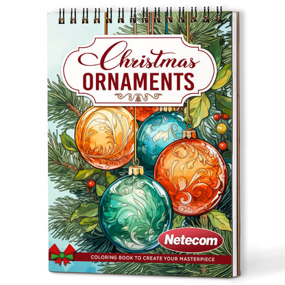 Netecom Christmas Ornaments Coloring Book For Adults