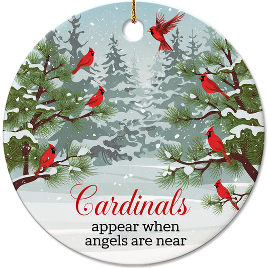 Netecom Red Cardinal Christmas Ornament, Memorial Ornaments for Loss of Loved One, Christmas Bereavement Gifts for Women Men, Sympathy Gift for Xmas Decorations, Holiday Party Present