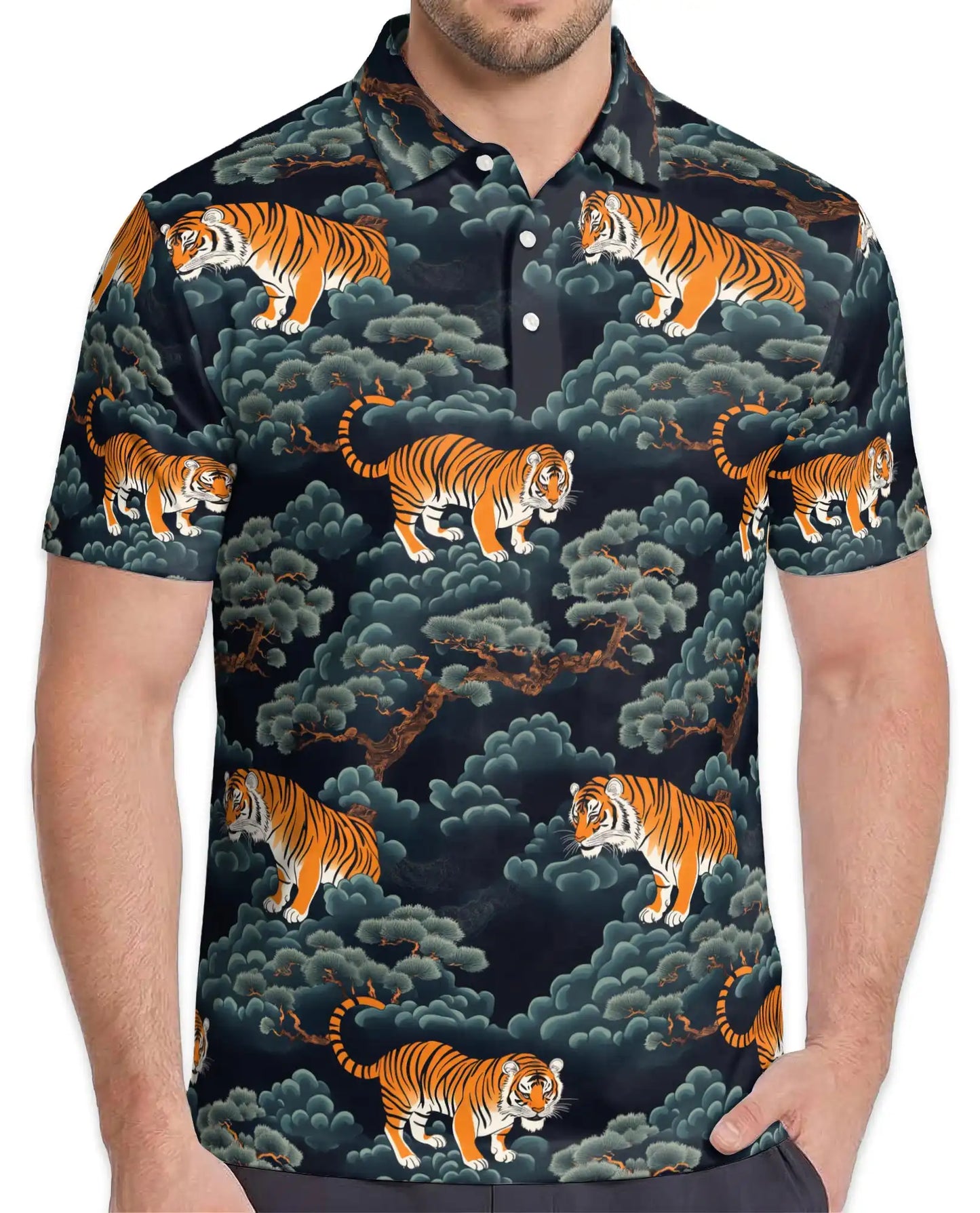 Tiger Forest Polo Shirt | Netecom