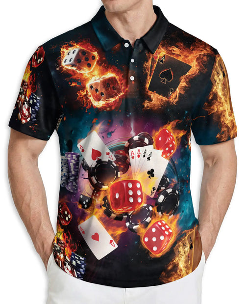 Casino Poker Polo Shirt – Dice & Cards Style | Netecom