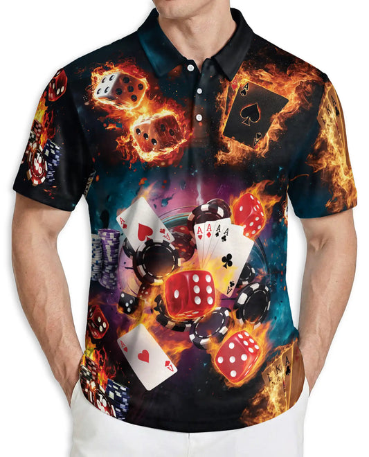 Casino Poker Polo Shirt – Dice & Cards Style | Netecom