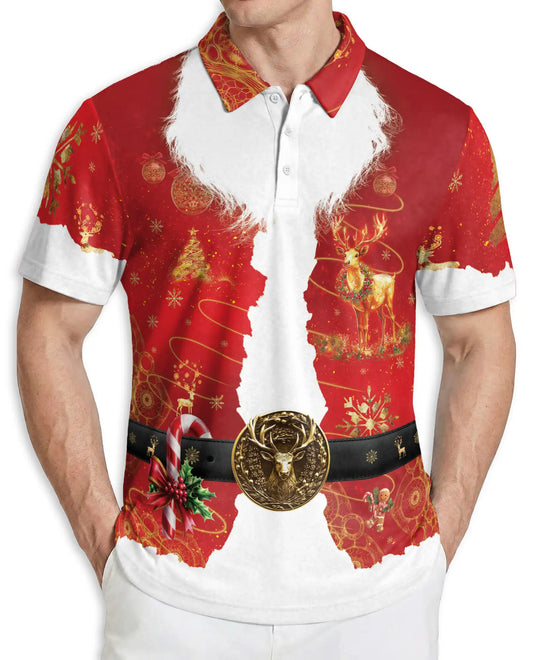 Santa Claus Christmas Polo Shirt for Men | Netecom