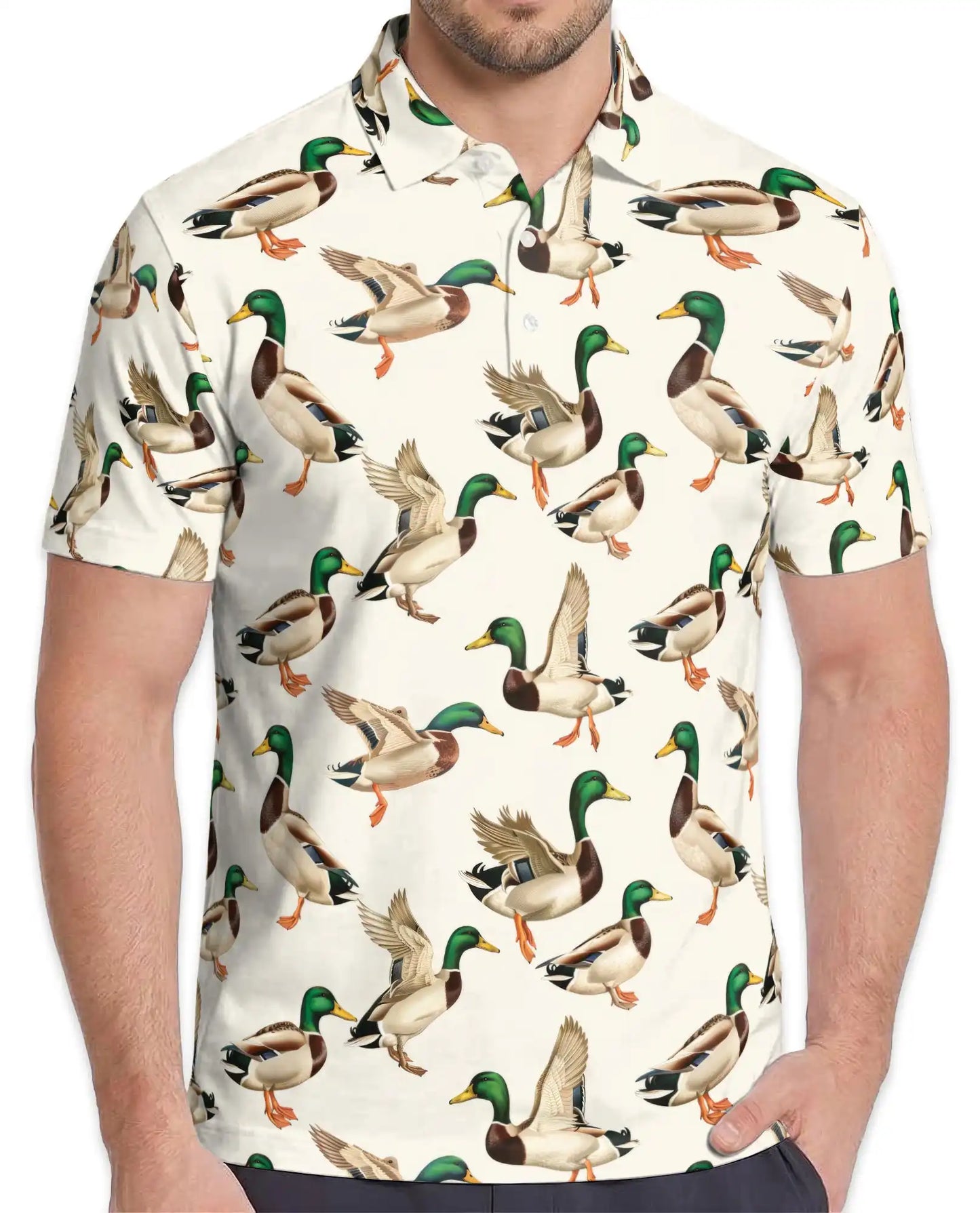 Mallard Duck Polo Shirt for Men – Wetland Wildlife Style | Netecom
