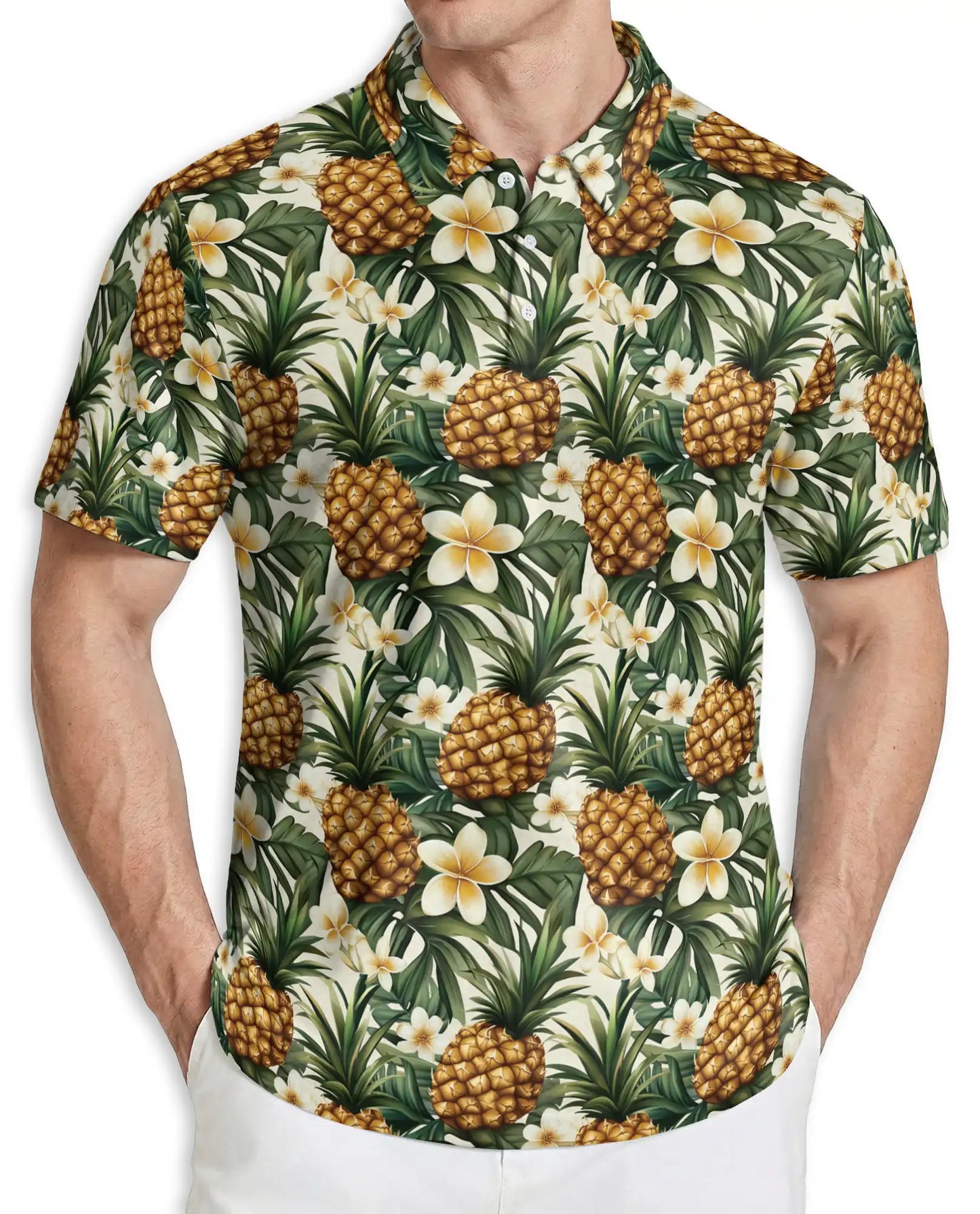 Pineapple Floral Polo Shirt – Tropical Summer Style | Netecom