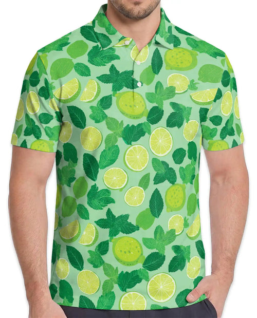 Lime Mint Polo Shirt - Fresh Citrus Summer Style | Netecom