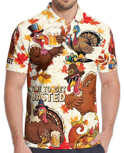 Thanksgiving Turkey Beer Polo Shirt for Men – Funny Holiday Style | Netecom