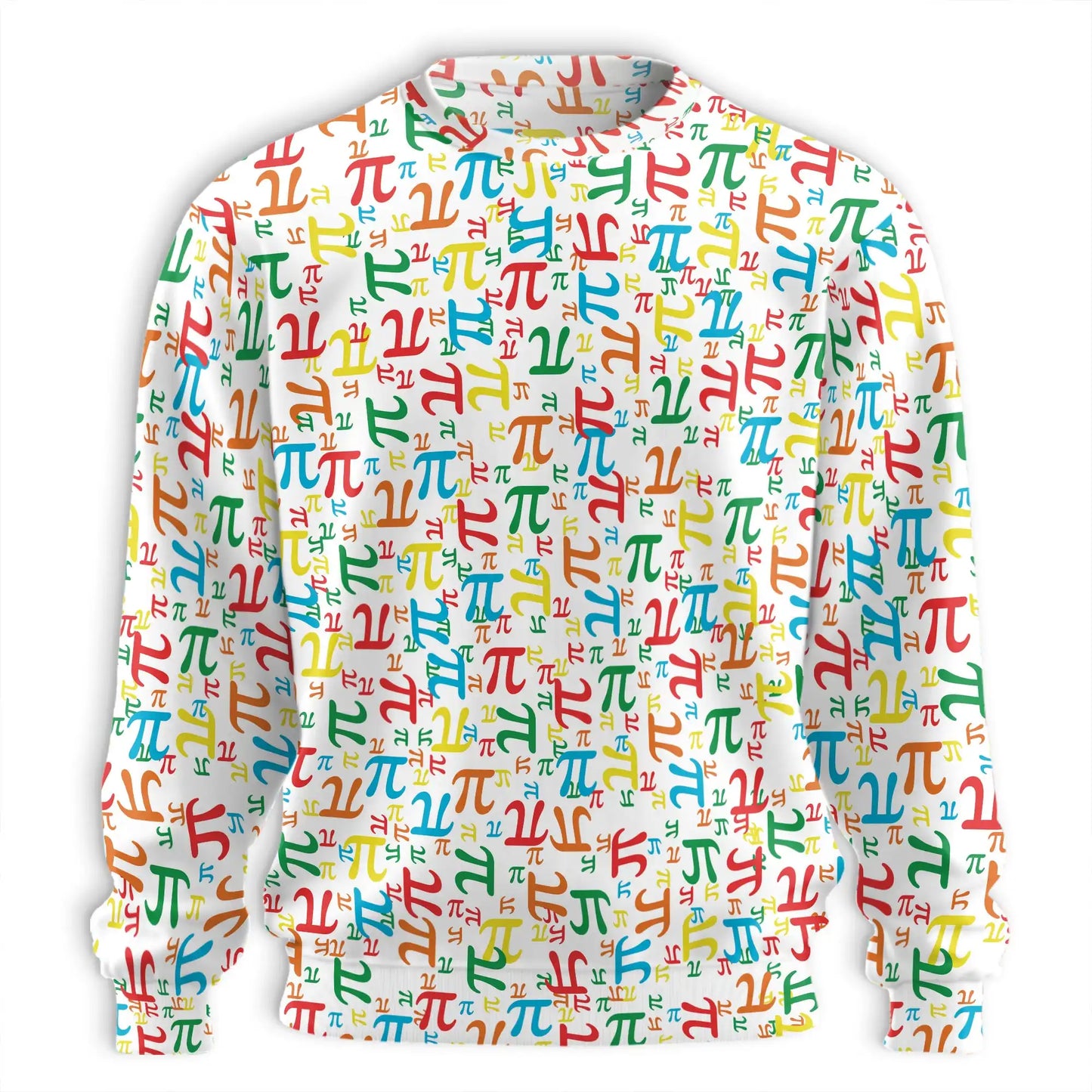 Pieces of Pi Math Sweatshirt, 3D All Over Print Mathematics Crewneck Pullover for Men Women, Math Lover Gift - Netecom