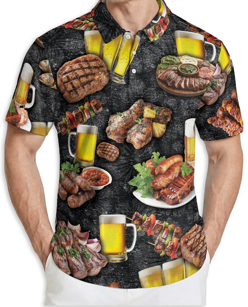 BBQ Beer Polo Shirt for Men – Grill Party Style | Netecom