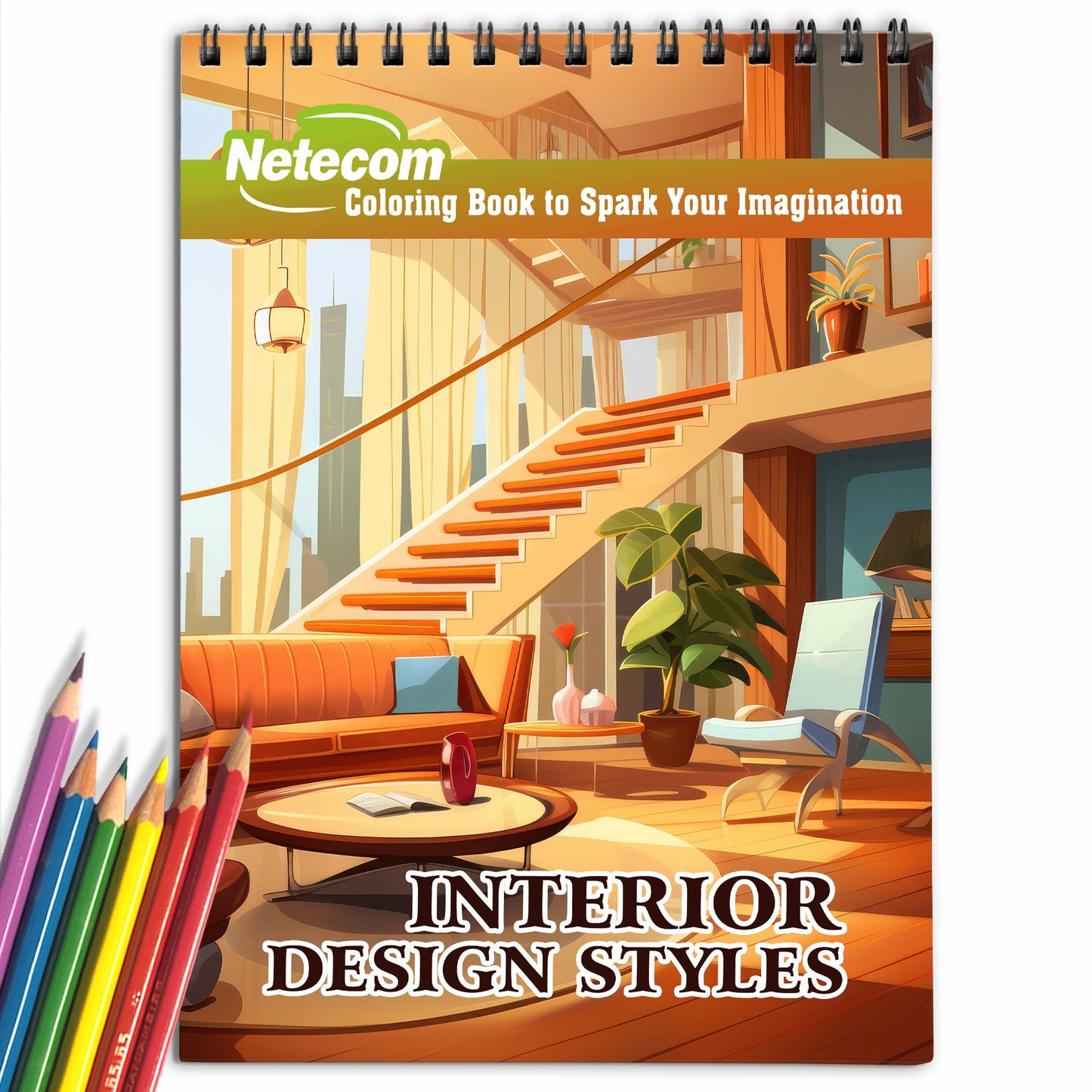 Interior Design Styles Spiral Bound Coloring Book, Delve into 30 Whimsical Coloring Pages, Celebrating the Special Place Dogs Hold in Our Hearts and Homes